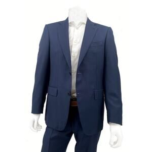 Frank & Oak Men's 38 Washable Wool Laurier Suit Jacket 2 Button Blazer Navy Blue